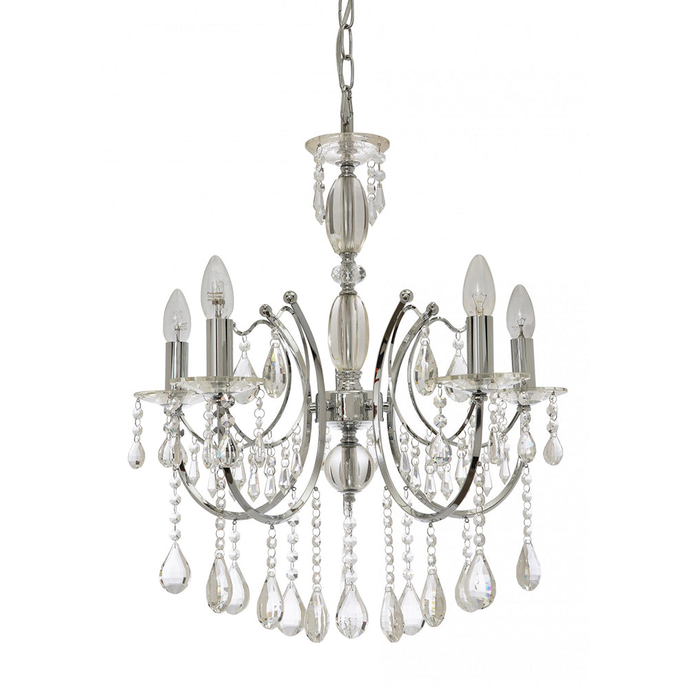 Buy Chandeliers Australia Fiorentino Lighting - CELINE 5 Light Crystal Pendant