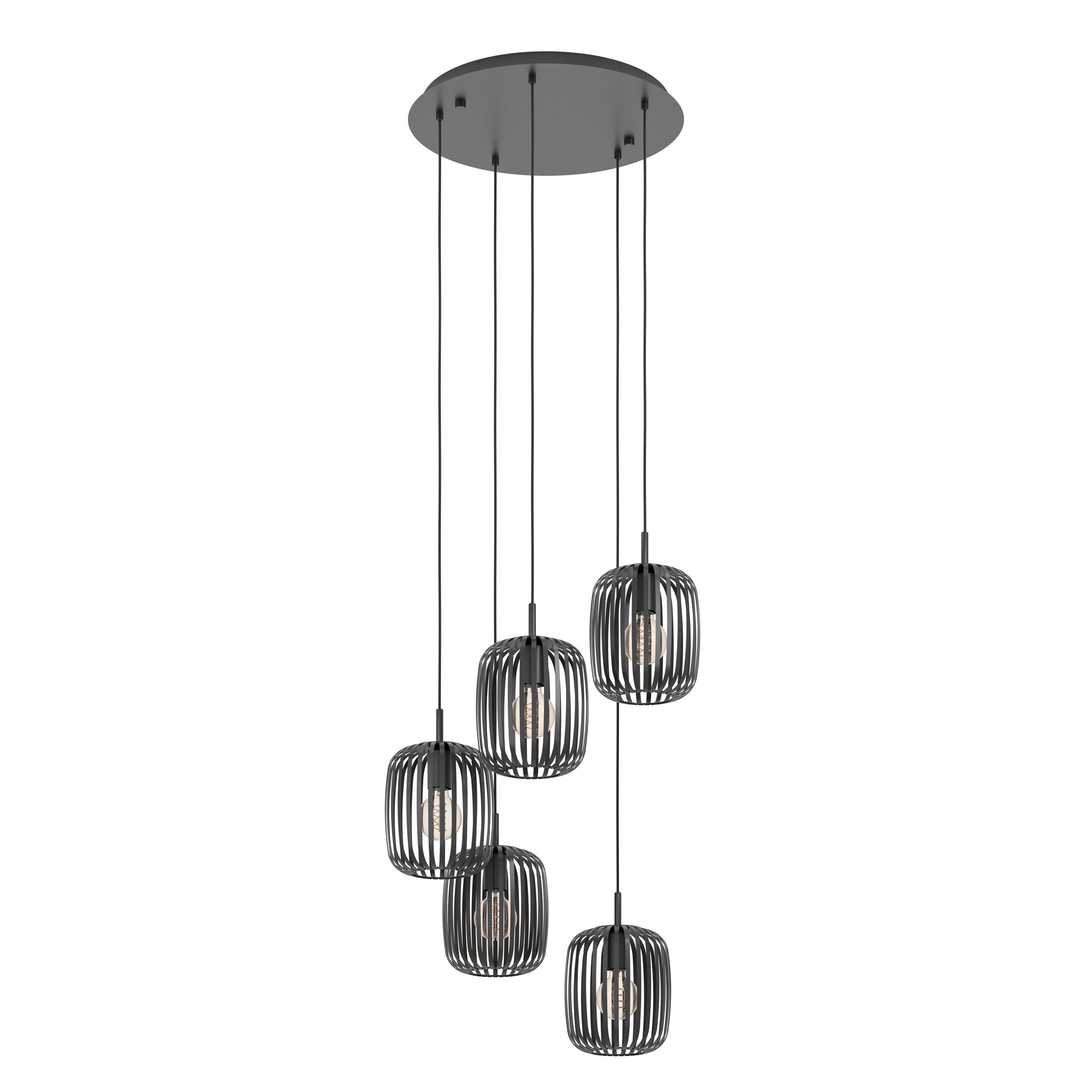 Romazzina 5 Light Pendant Black - 206684