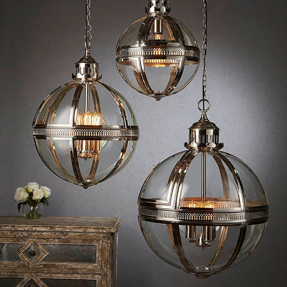 Buy Pendant Lights Australia Saxon 3 Light Pendant Medium Shiny Nickel - ELCITWRT18MAS