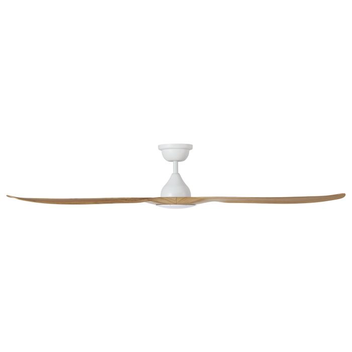 Tahiti DC Ceiling Fan with LED Light 72" 55W 3CCT Matte White & Blackbutt - 20802116