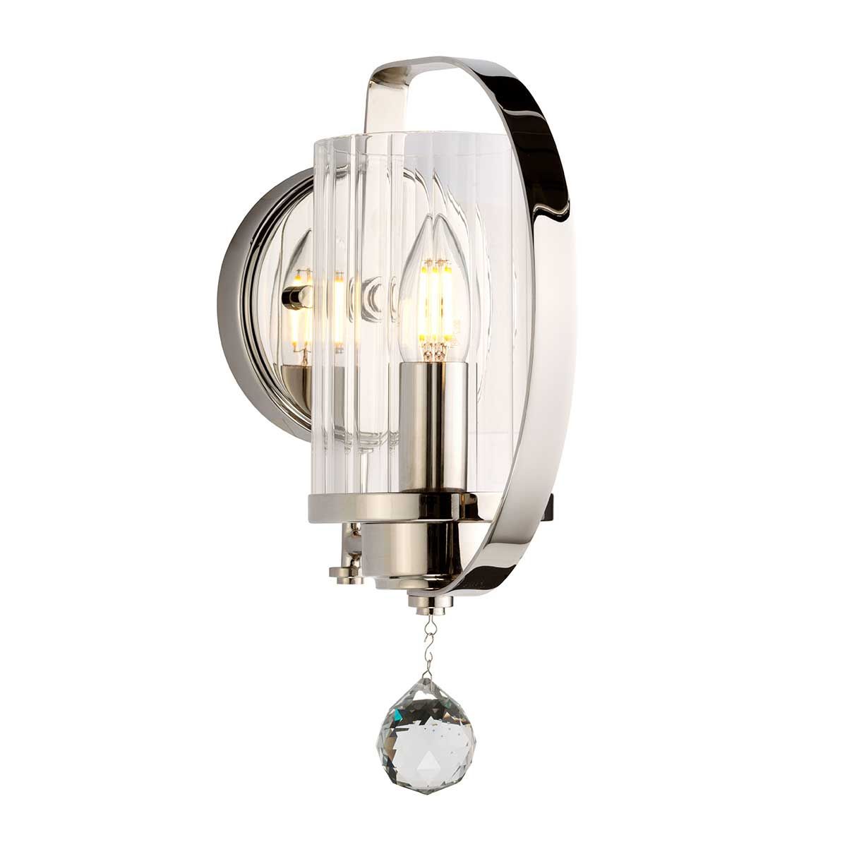 Cassie Steel Wall Light Polished Nickel - CASSIE1