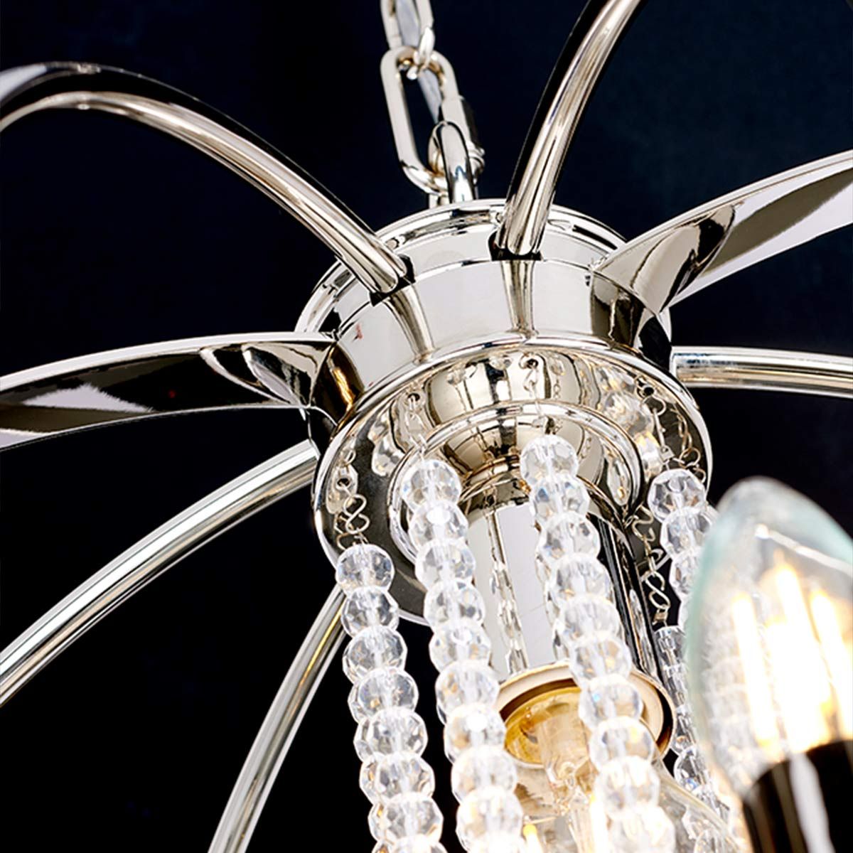 Cassie 7 Light Pendant Polished Nickel - CASSIE7