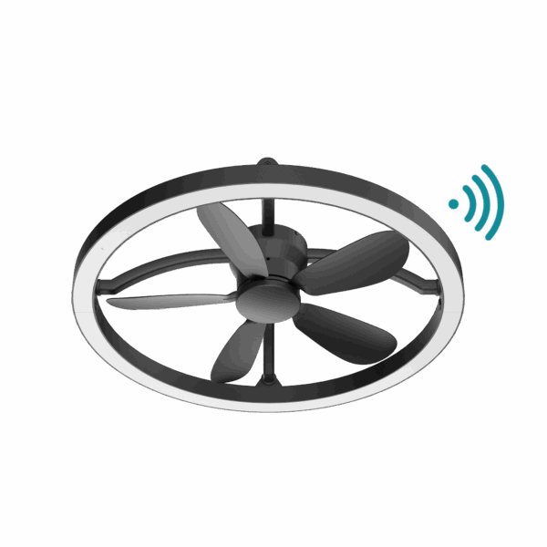 Catalina DC Ceiling Fan 21" With Remote With LED Light Matt Black - MCDC500M