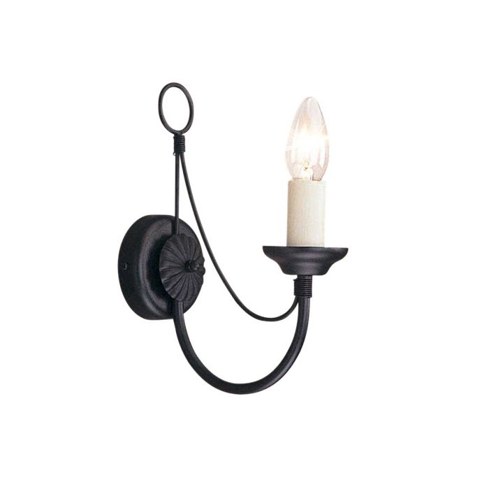 Carisbrooke Steel Wall Light Black - CB1-BLACK