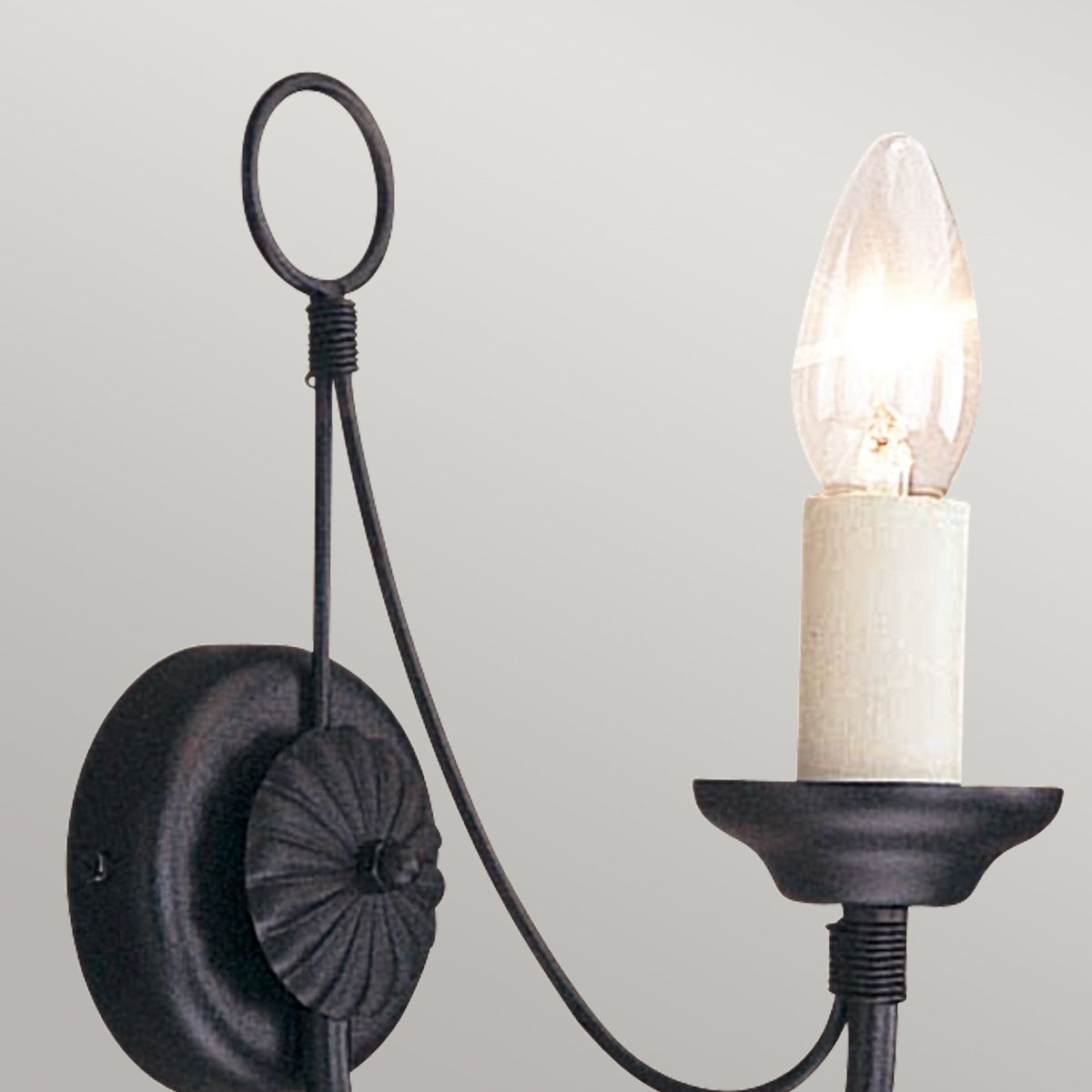 Carisbrooke Steel Wall Light Black - CB1-BLACK