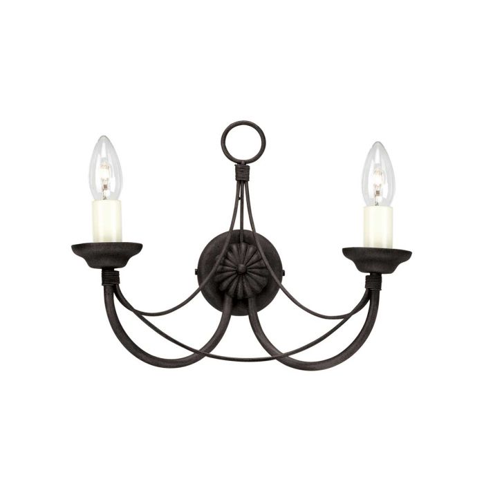 Carisbrooke Steel Wall Light Black - CB2-BLACK