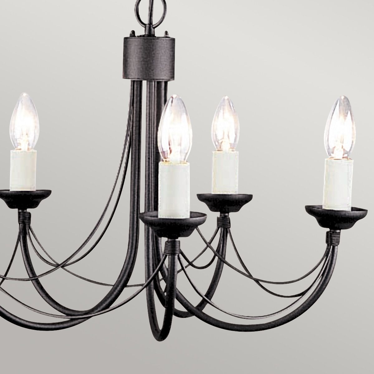 Carisbrooke 5 Light Pendant Black - CB5-BLACK