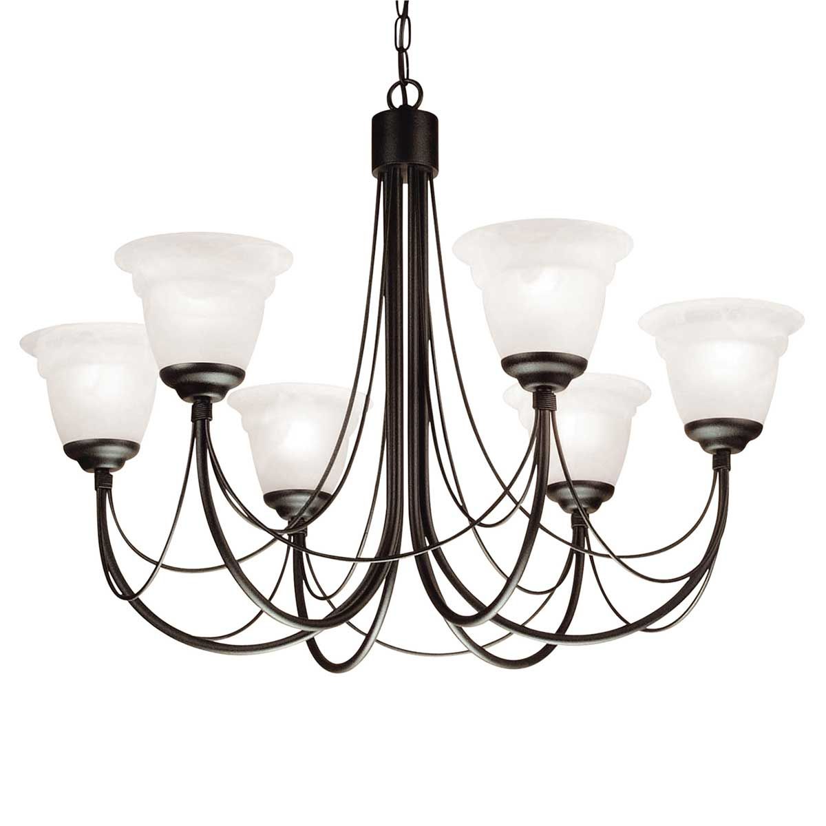 Carisbrooke 6 Light Pendant Black - CB6-BLACK