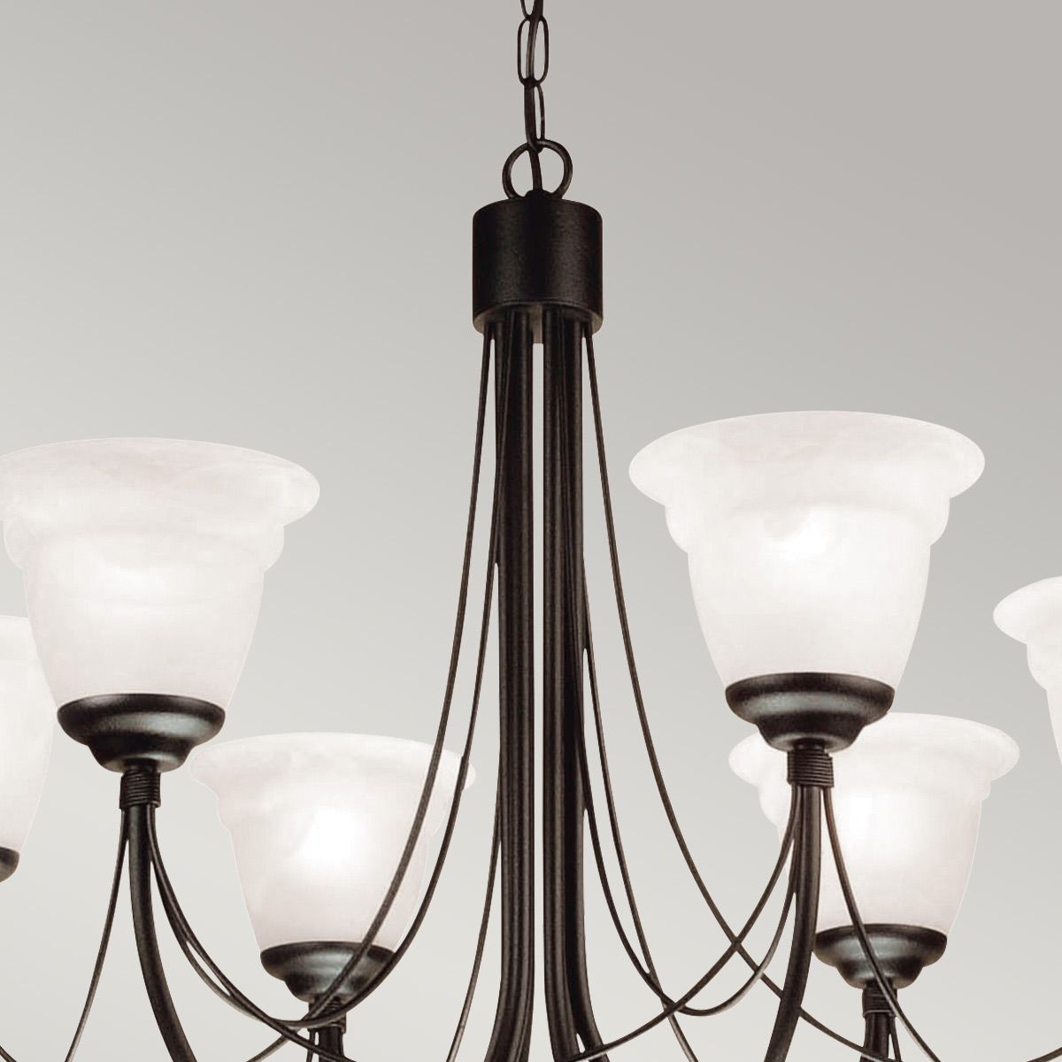Carisbrooke 6 Light Pendant Black - CB6-BLACK