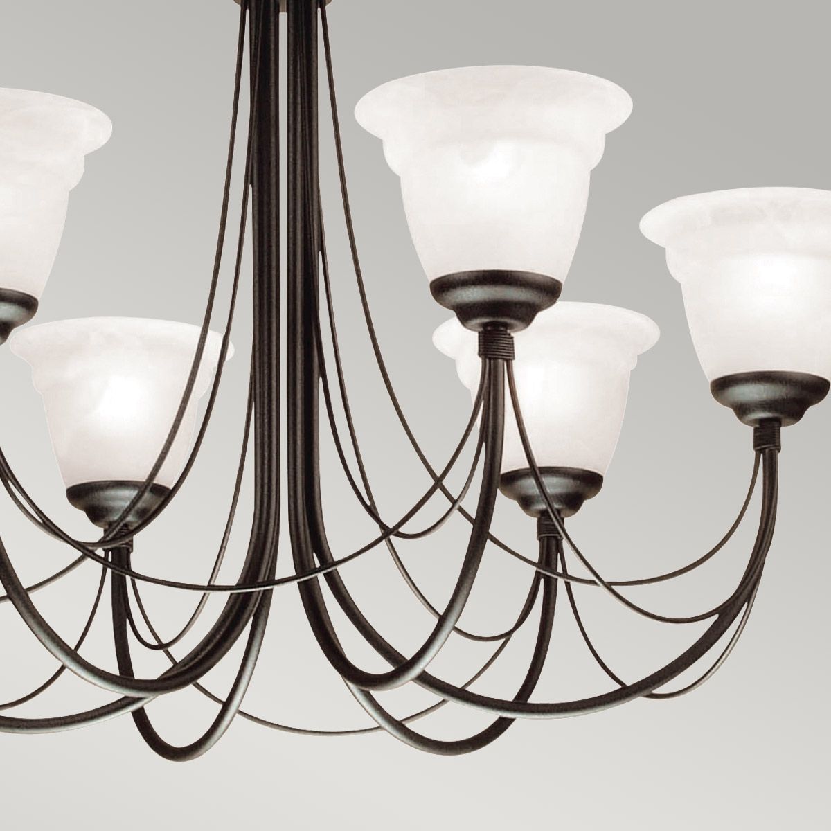 Carisbrooke 6 Light Pendant Black - CB6-BLACK