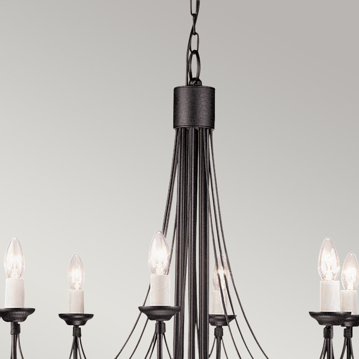 Carisbrooke 8 Light Pendant Black - CB8-BLACK