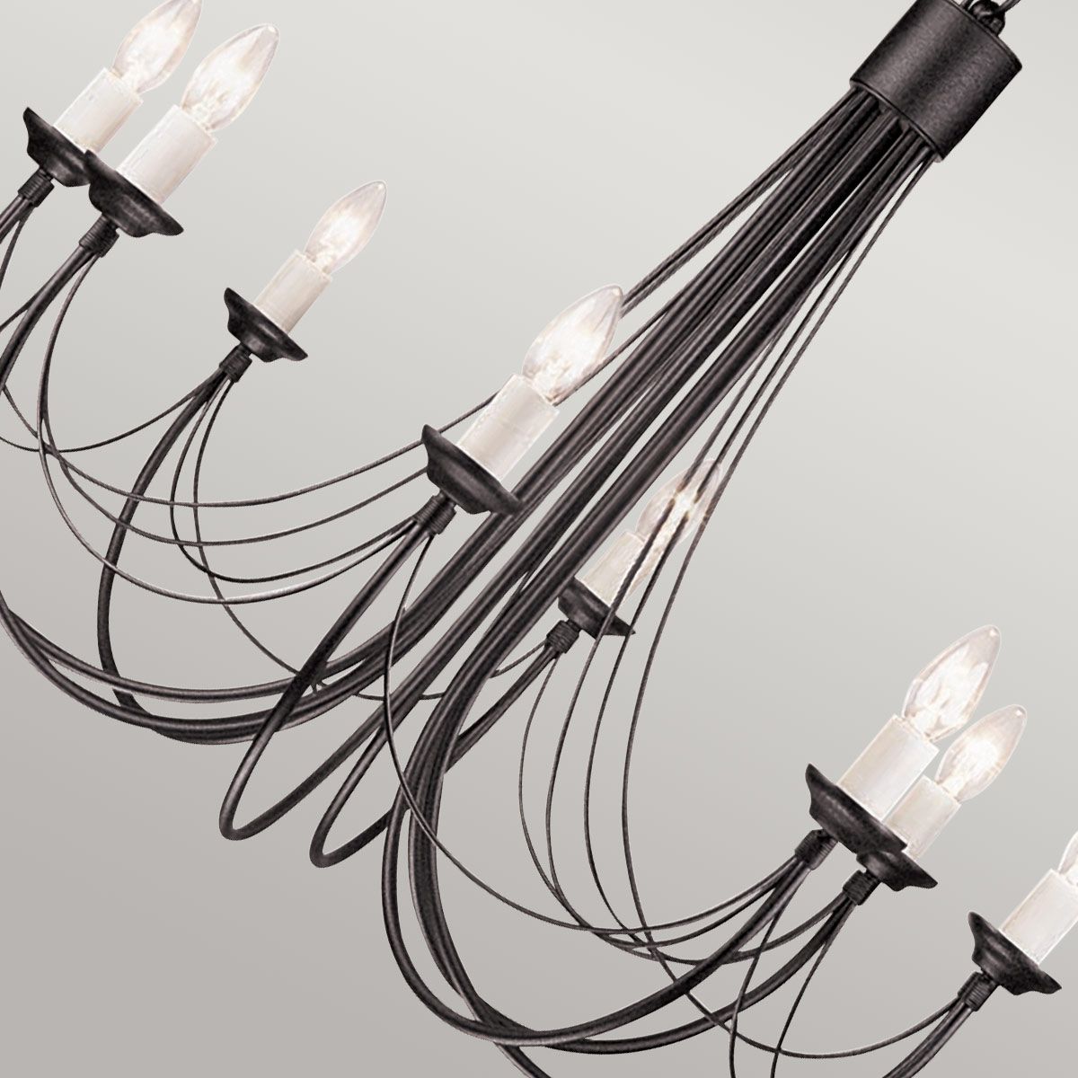 Carisbrooke 8 Light Pendant Black - CB8-BLACK