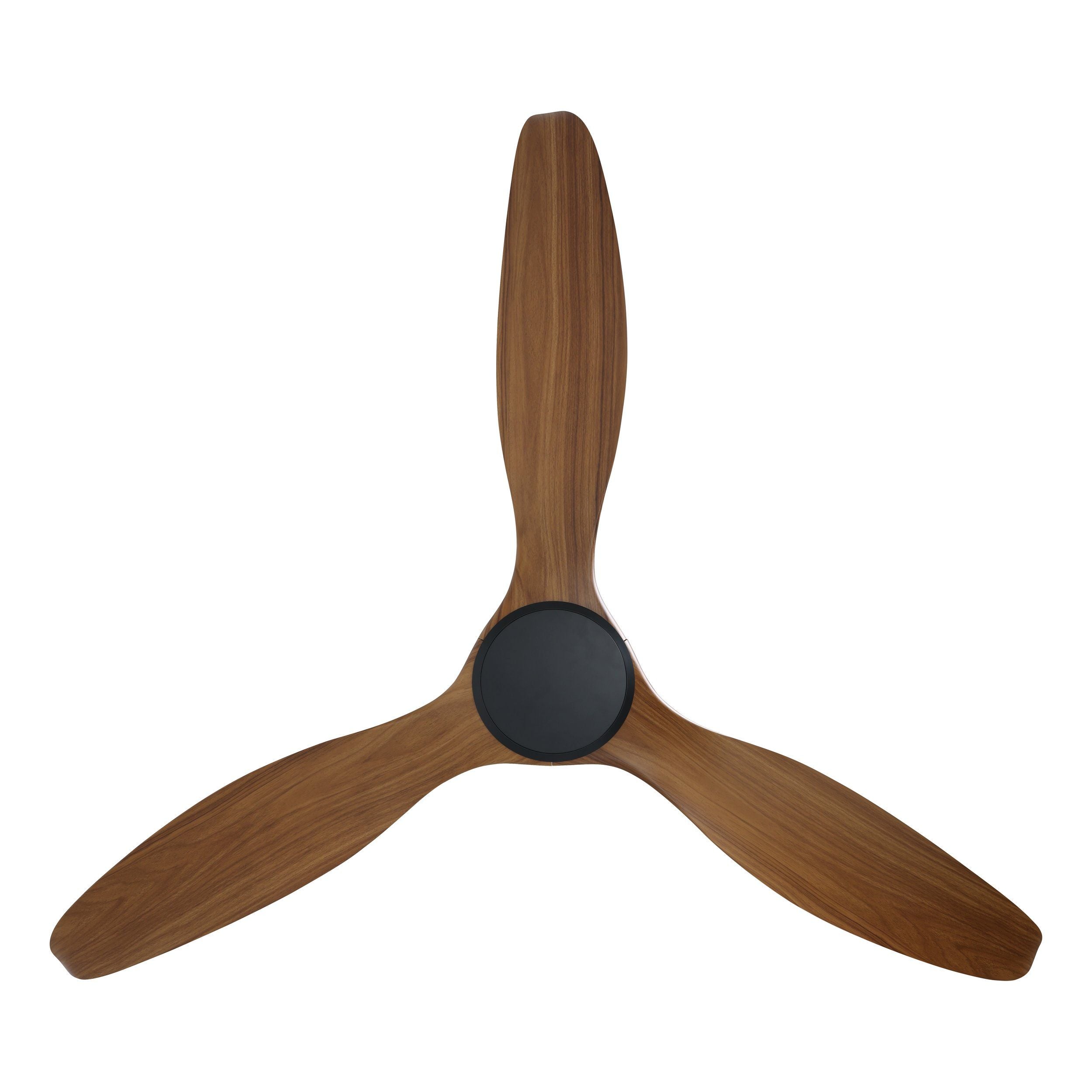 Noosa DC Ceiling Fan 60" Matte Black & New Teak Blade With Remote - 20684907
