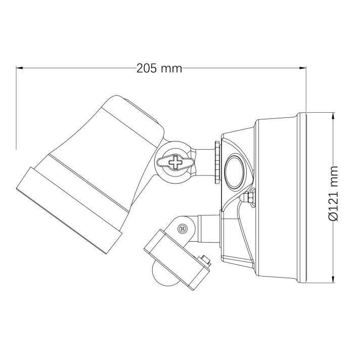 Coastguard LED Exterior Wall Light with Sensor 15W Tri Colour Black - 206896
