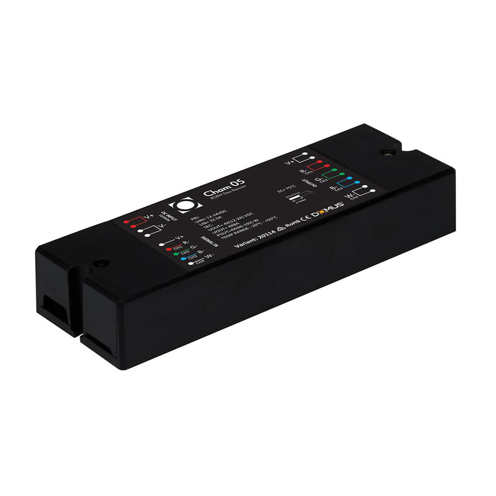 Buy Strip Light Controllers Australia Chameleon Strip Light Controller RGBW Data Repeater Black Plastic - 20114