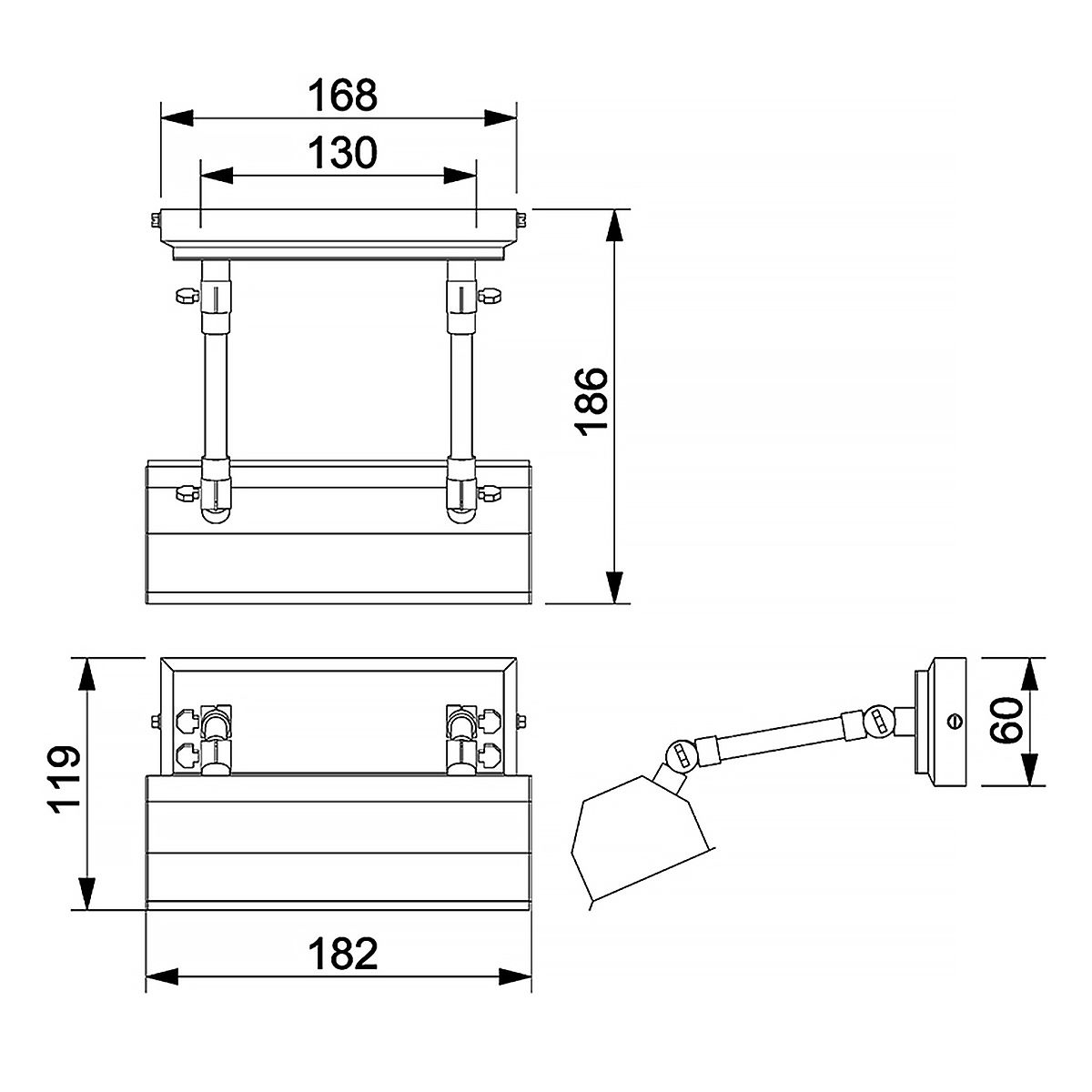 Chartwell Small Picture Light Aged Brass - CHAWTON-PLS-AB