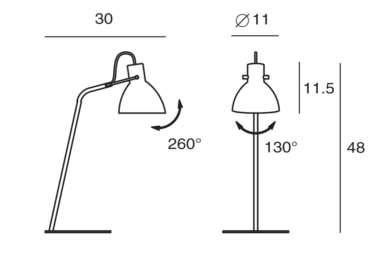Conrad Mini Table Lamp Black - SE LT/CONRAD/MIN/BK
