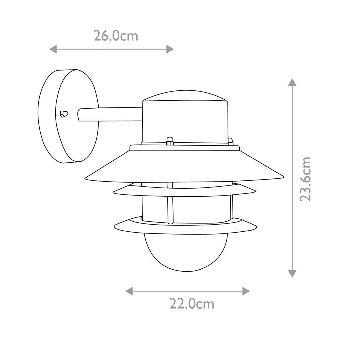 Copenhagen Wall Light Black - COPENHAGEN-BK