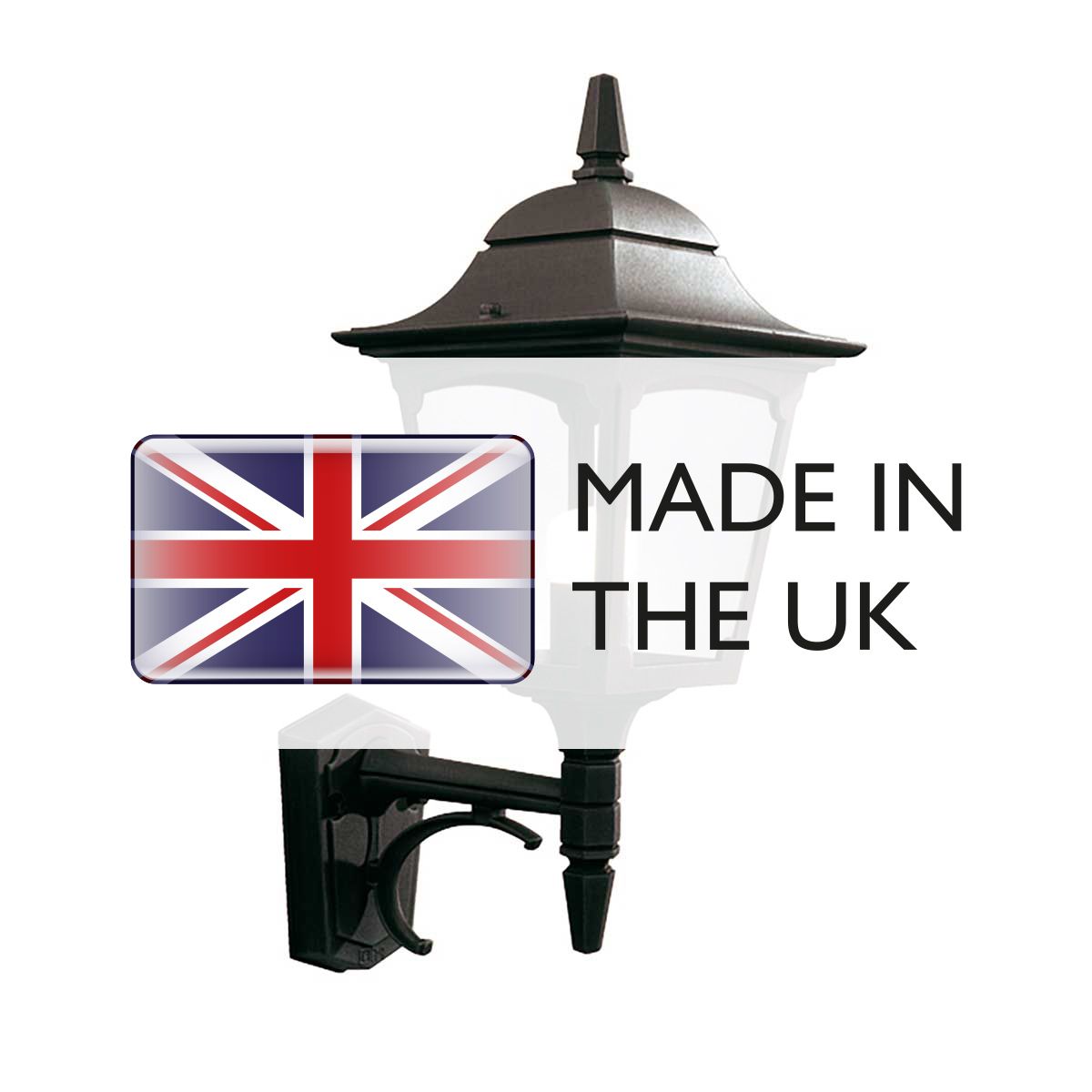 Chapel Up Wall Lantern Black - CP1-BLACK