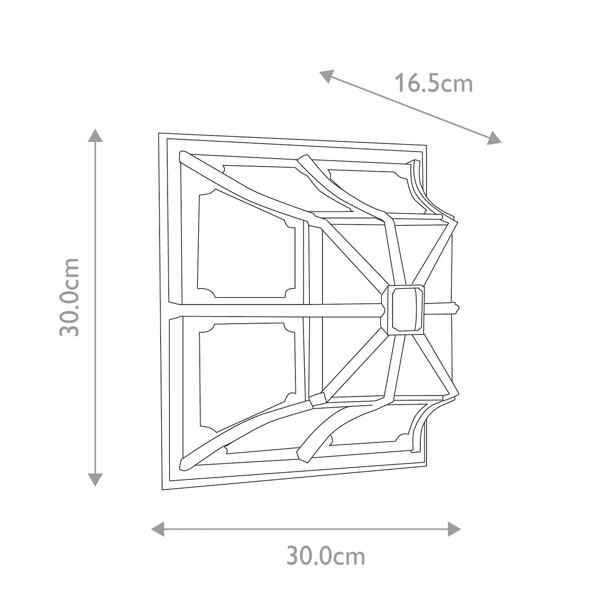 Chapel Flush Mount Light Black - CP12-BLACK