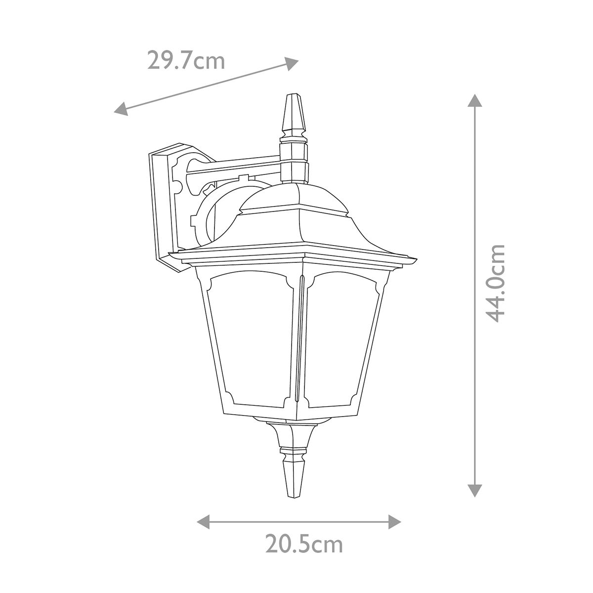 Chapel Down Wall Lantern Black - CP2-BLACK