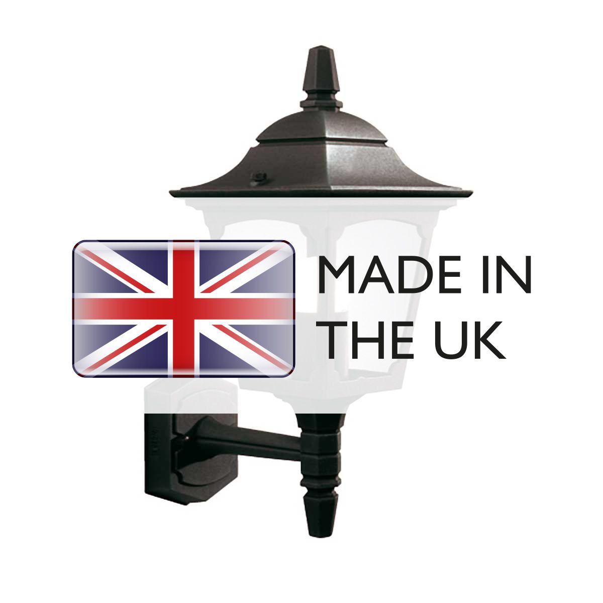 Chapel Mini Up Wall Lantern Black - CPM1-BLACK