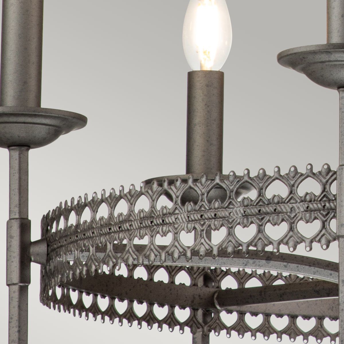 Crown 6 Light Pendant Iron Gate - CROWN6