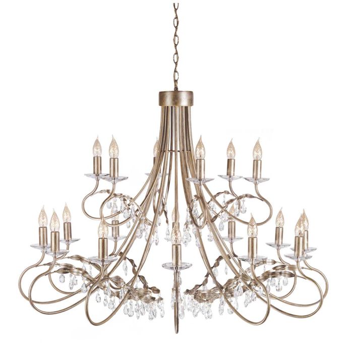 Christina 18 Light Pendant Silver & Gold Patina - CRT18-SIL-GOLD