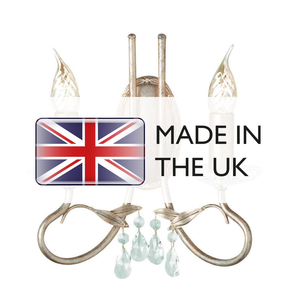 Christina 2 Light Wall Light Silver & Gold Patina - CRT2-SILVER-GOLD