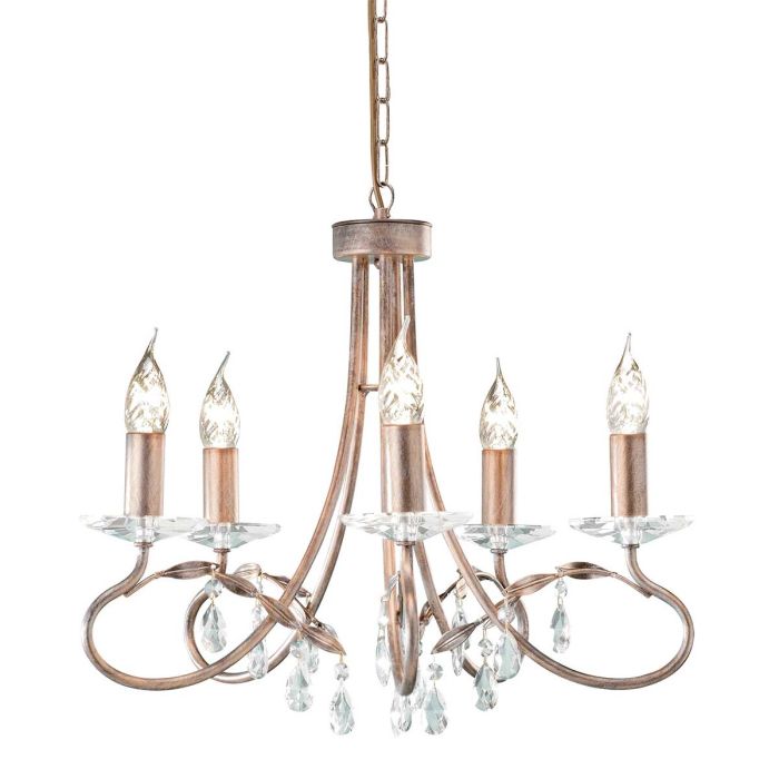 Christina 5 Light Pendant Silver & Gold Patina - CRT5-SILVER-GOLD
