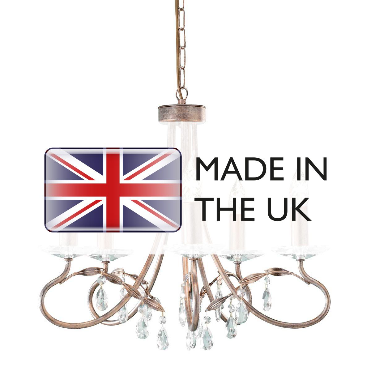 Christina 5 Light Pendant Silver & Gold Patina - CRT5-SILVER-GOLD