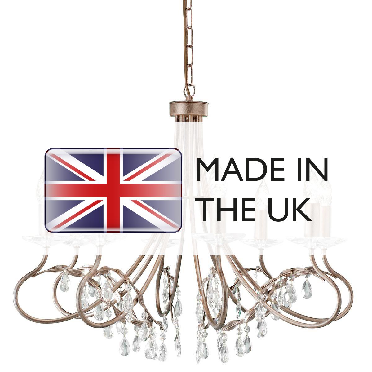 Christina 8 Light Pendant Silver & Gold Patina - CRT8-SILVER-GOLD