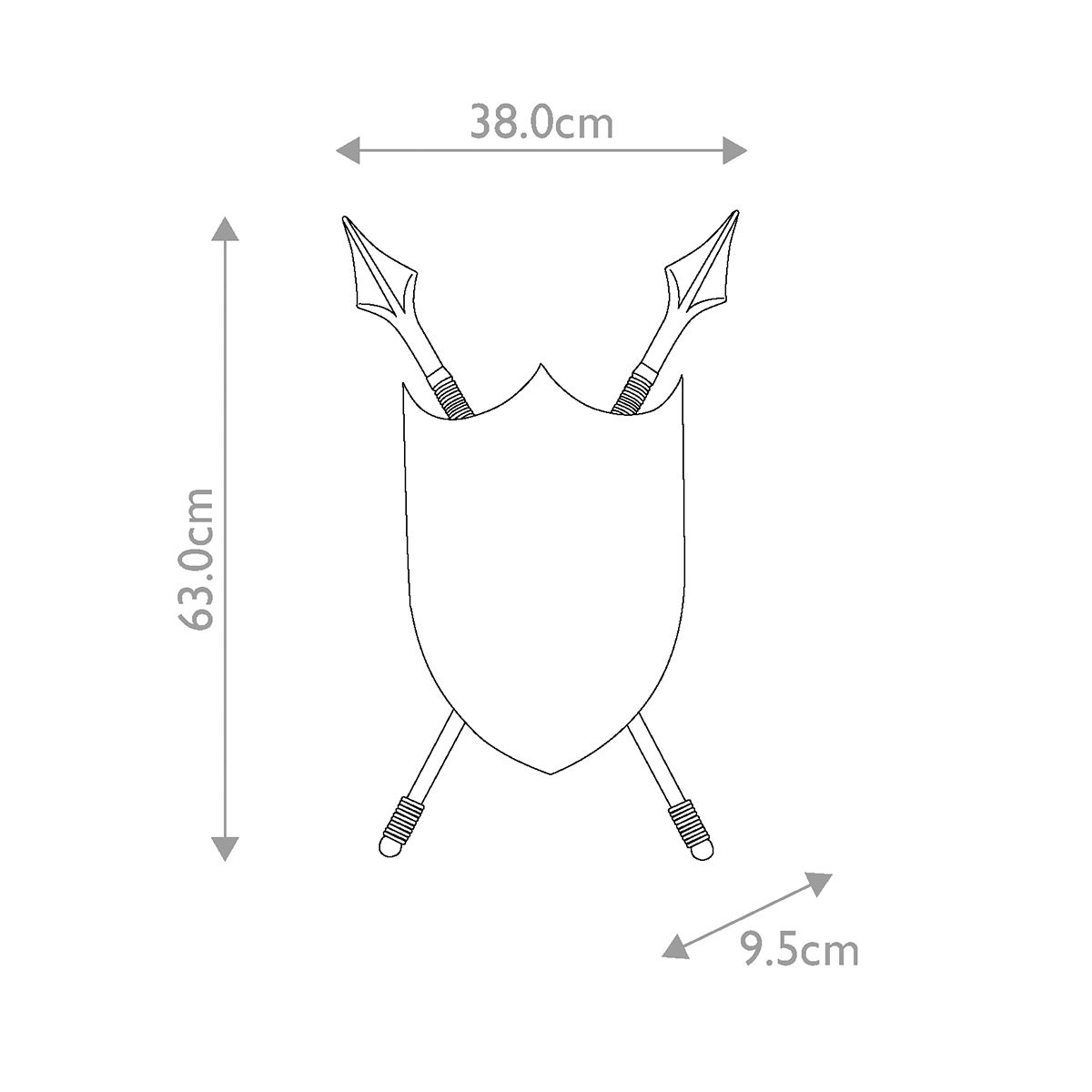 Crusader Steel 2 Light Wall Light Burnished Bronze - CRUSADER-W-L