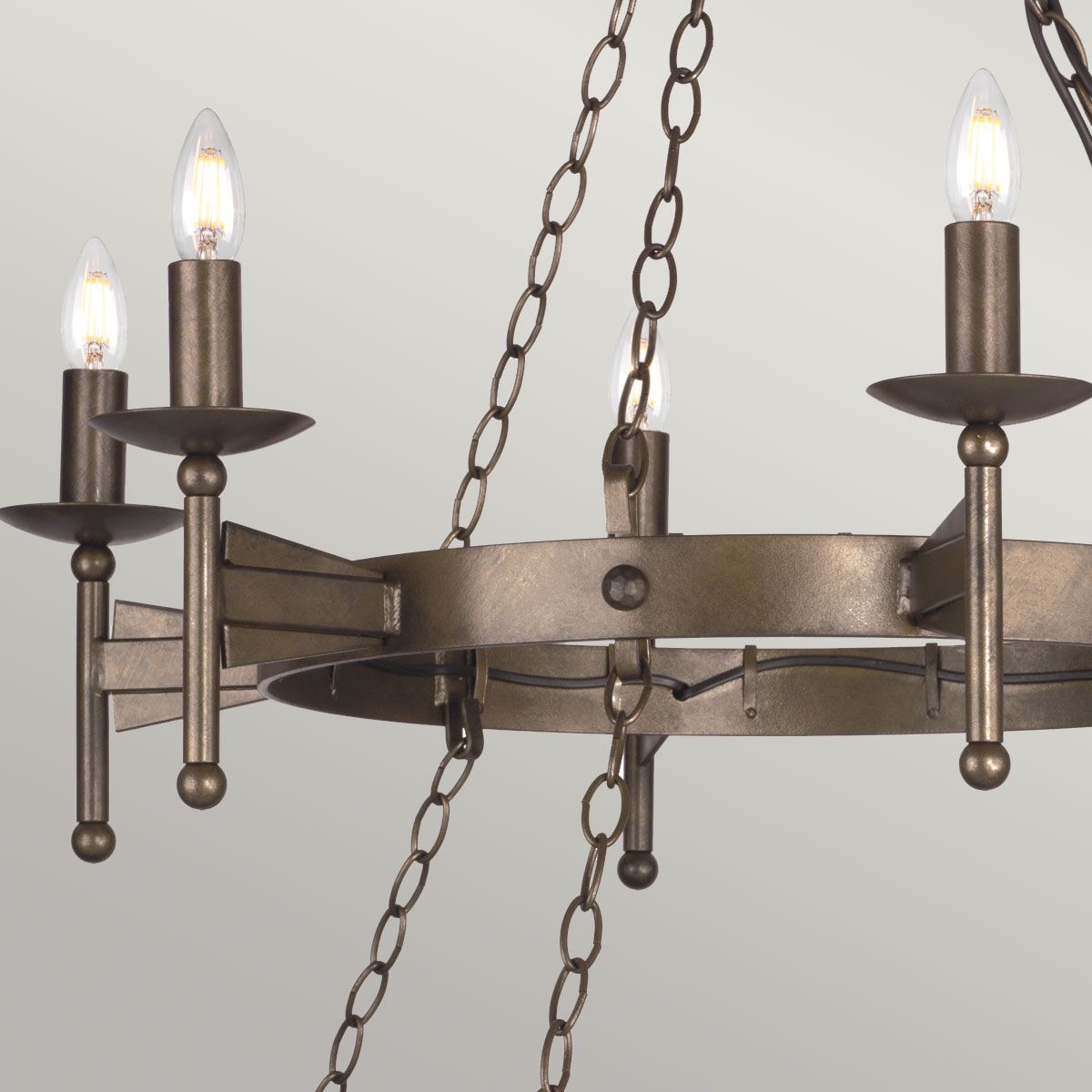 Cromwell Steel 18 Light Chandelier Old Bronze - CW18-OLD-BRZ