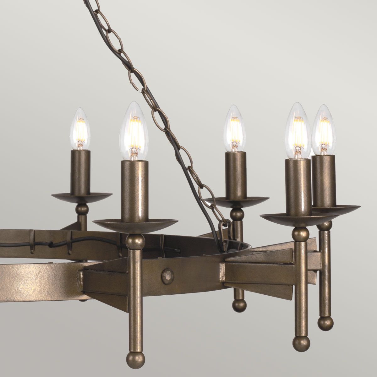 Cromwell Steel 18 Light Chandelier Old Bronze - CW18-OLD-BRZ