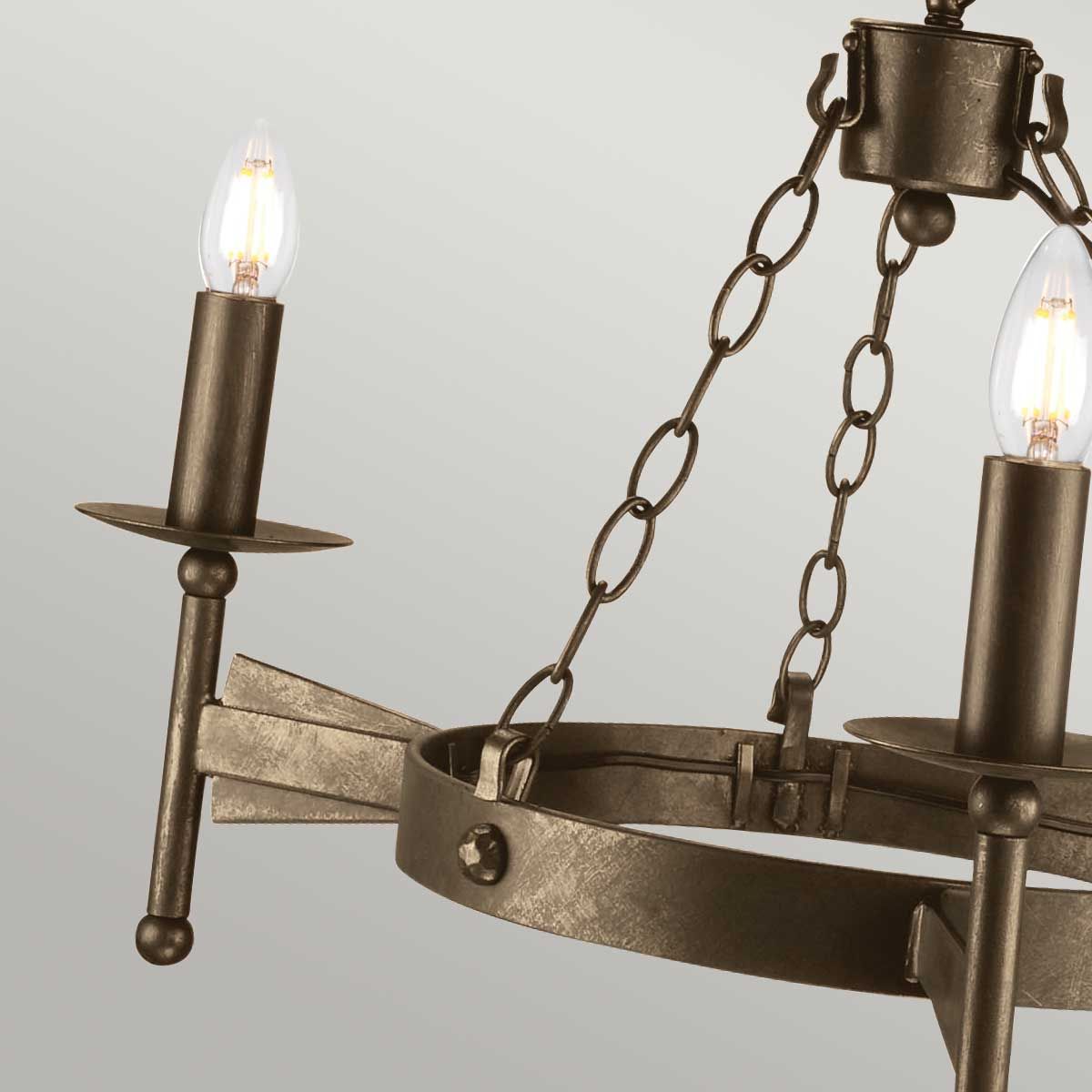 Cromwell Steel 3 Light Chandelier Old Bronze - CW3-OLD-BRZ