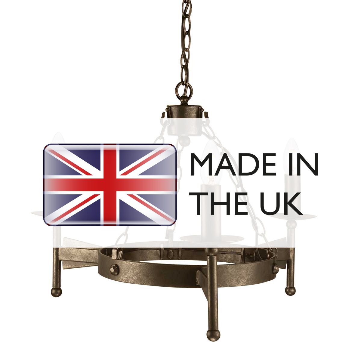 Cromwell Steel 3 Light Chandelier Old Bronze - CW3-OLD-BRZ