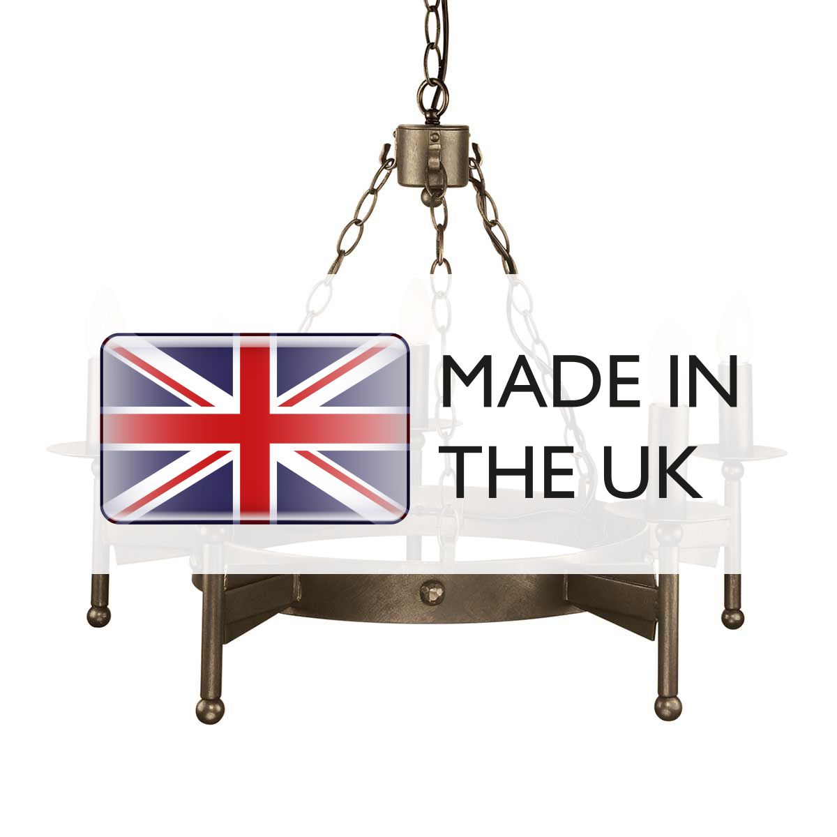 Cromwell Steel 5 Light Chandelier Old Bronze - CW5-OLD-BRZ