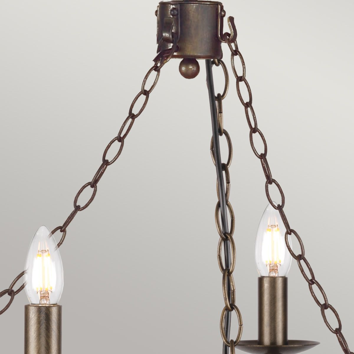 Cromwell Steel 6 Light Chandelier Old Bronze - CW6-OLD-BRZ