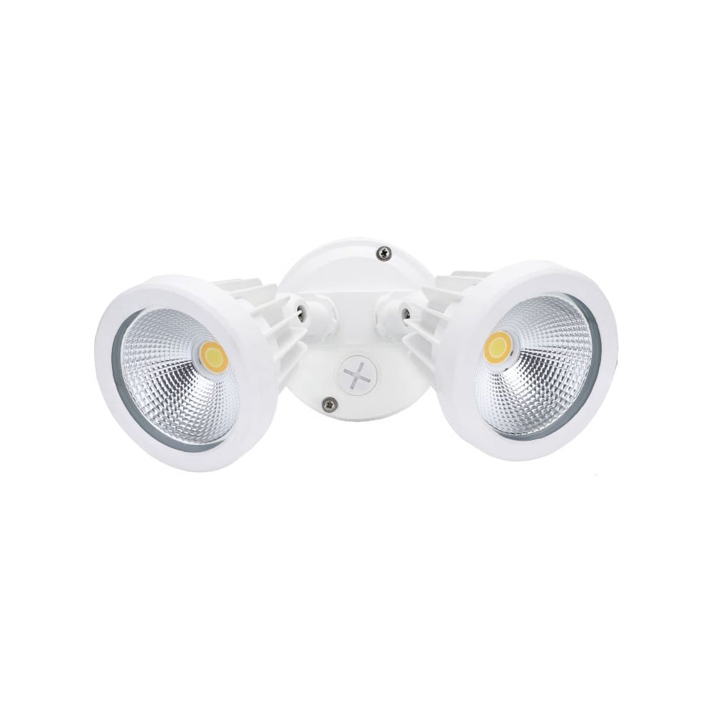 Buy Exterior Spotlights Australia Exterior Spotlight 2 LED White IP65 TRI Colour - AC4265 WH