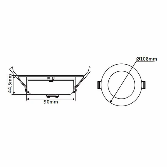 Recessed LED SMD Downlight 12W TRI Colour Satin Chrome - DL1262-SCHTC12S01