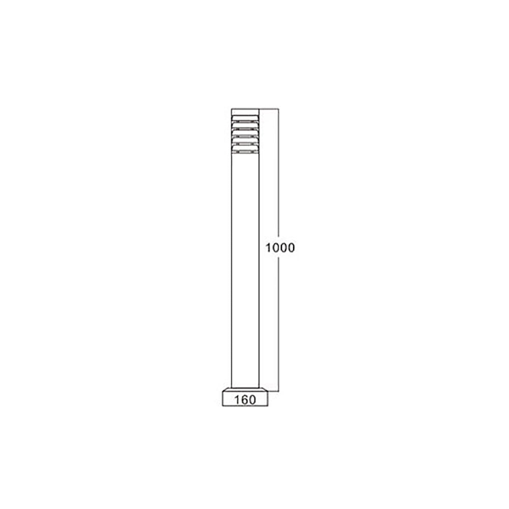 Buy Bollard Lights Australia Bollard Light H1000mm Stainless Steel Aluminium - ST714-1000