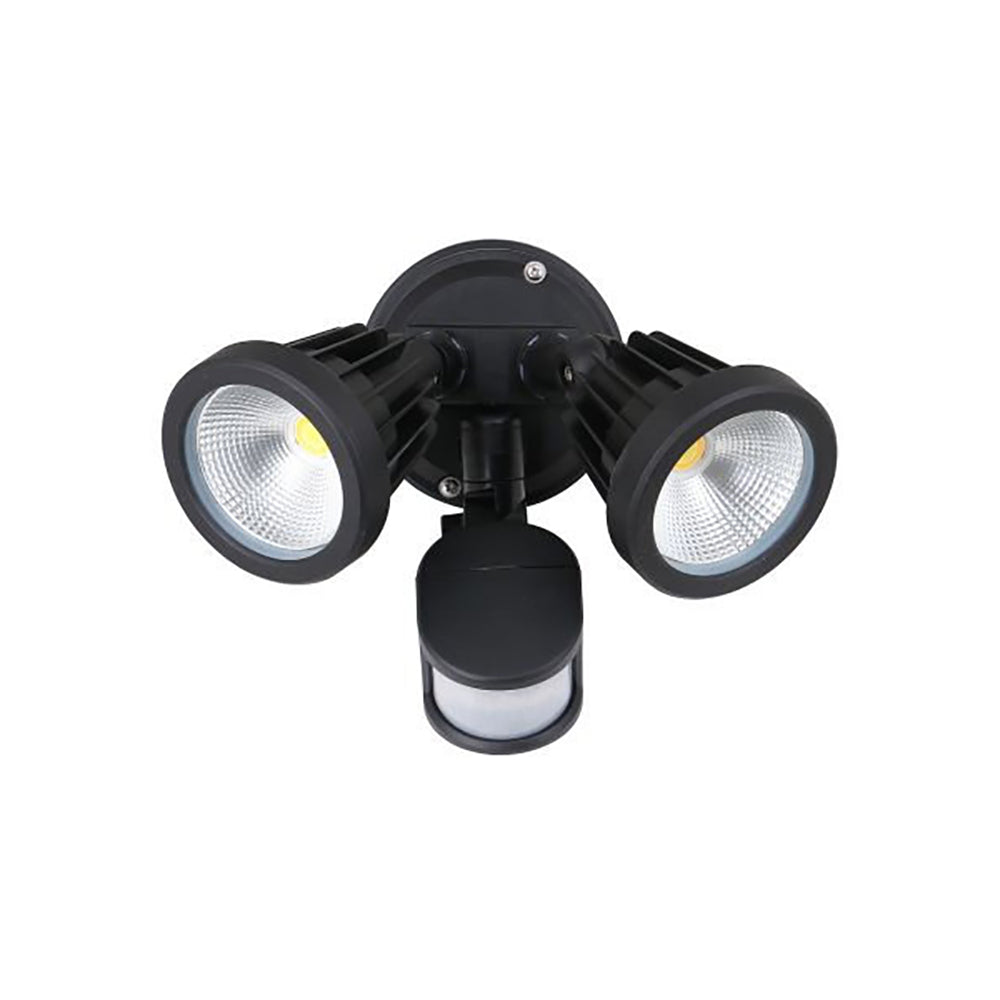 Buy Security Wall Lights Australia Security Wall Light 2 LED Black IP65 TRI Colour - AC4262/BK