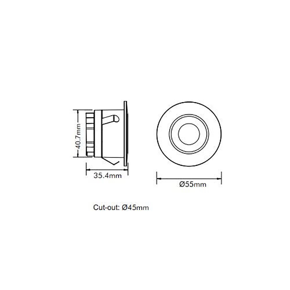 Buy Step Lights Australia Round LED Step Light White Aluminium 15° TRI colour - STEP-518WH/TC
