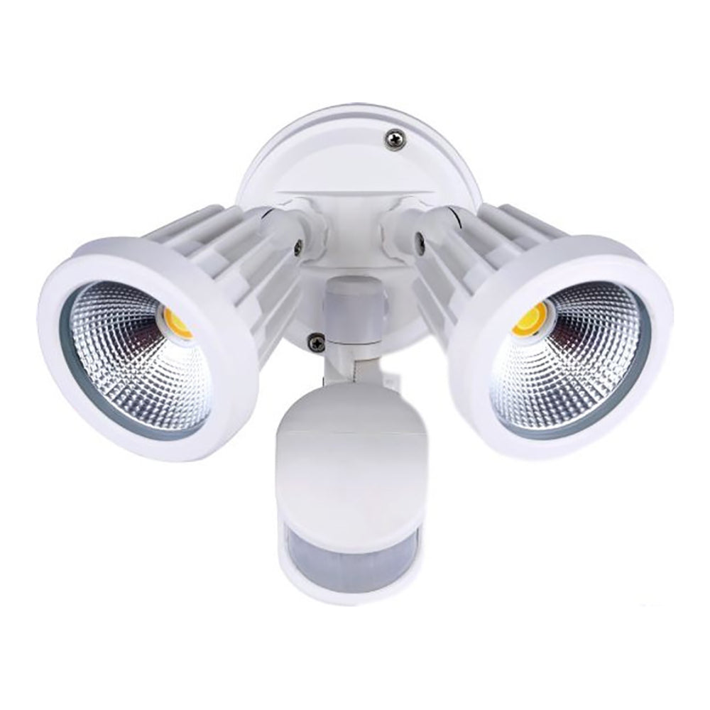 Buy Security Wall Lights Australia Security Wall Light 2 LED White IP65 TRI Colour - AC4262 WH