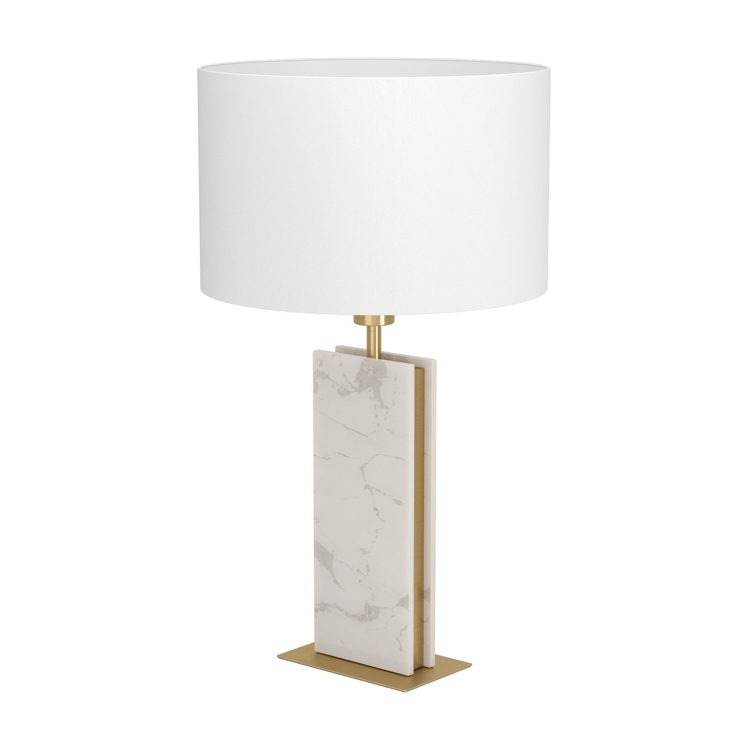 Belesar Table Lamp Brushed Brass & White - 390409N