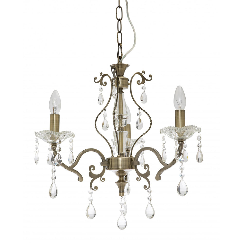 Buy Chandeliers Australia Fiorentino Lighting - GIOVANA 3 Light Crystal Chandelier Bronze