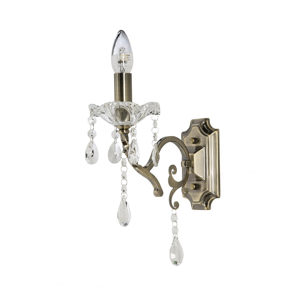 Buy Wall Sconce Australia Fiorentino Lighting - GIOVANA 1 Light Crystal Wall Light Bronze