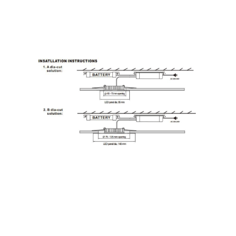 Buy Emergency LED Spitfire Australia Round Recessed Emergency LED Downlight Black 6000K - SP-3001 BK