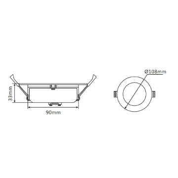 Recessed LED SMD Downlight 12W TRI Colour Gold - DL1262-GDTC12S01